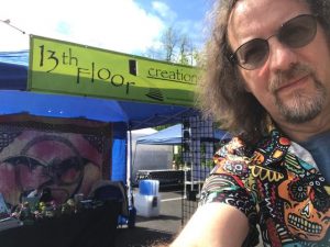 The booth and John Maddin