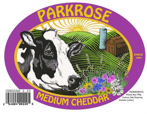 Parkrose Cheese Label with Text